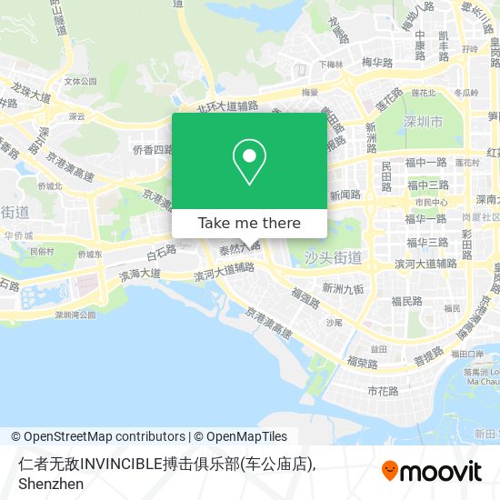 仁者无敌INVINCIBLE搏击俱乐部(车公庙店) map
