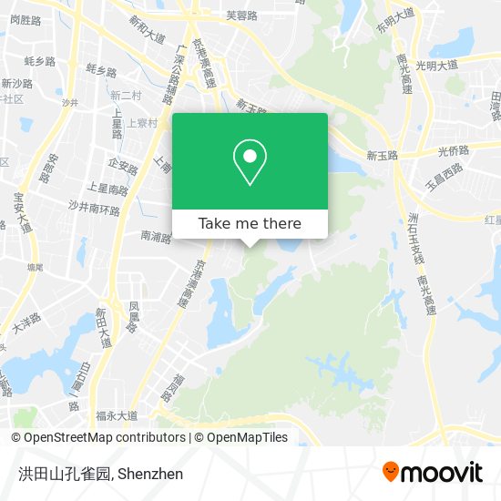 洪田山孔雀园 map