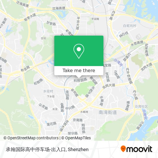 承翰国际高中停车场-出入口 map