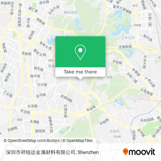 深圳市祥锐达金属材料有限公司 map