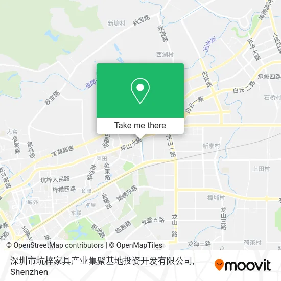 深圳市坑梓家具产业集聚基地投资开发有限公司 map