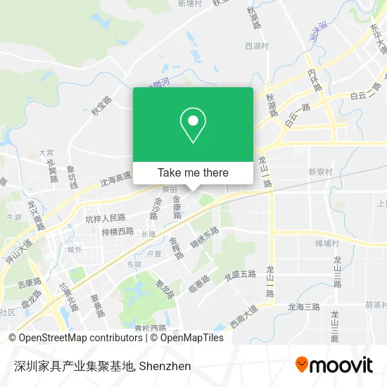 深圳家具产业集聚基地 map