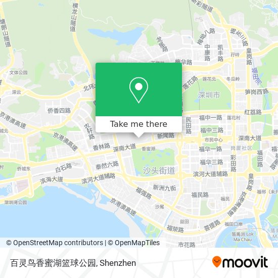 百灵鸟香蜜湖篮球公园 map