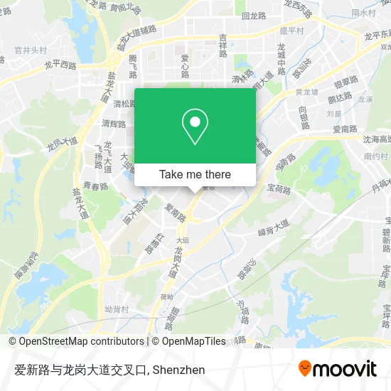爱新路与龙岗大道交叉口 map