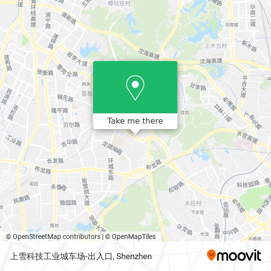 上雪科技工业城车场-出入口 map