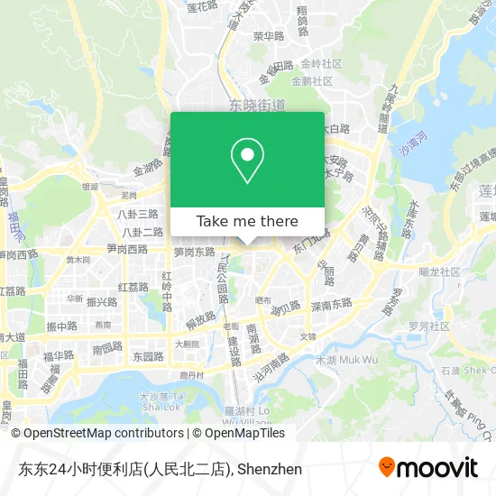 东东24小时便利店(人民北二店) map