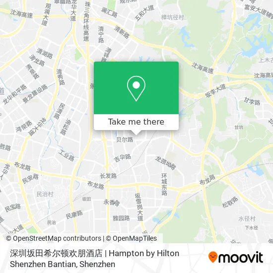 深圳坂田希尔顿欢朋酒店 | Hampton by Hilton Shenzhen Bantian map