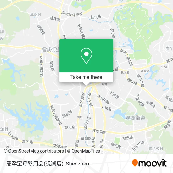 爱孕宝母婴用品(观澜店) map