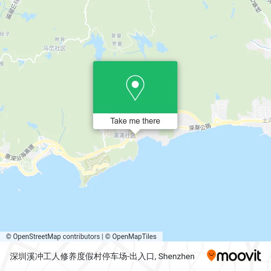深圳溪冲工人修养度假村停车场-出入口 map