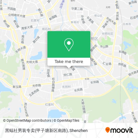 黑蝠社男装专卖(甲子塘新区南路) map