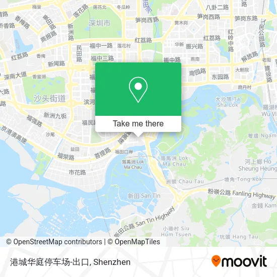 港城华庭停车场-出口 map