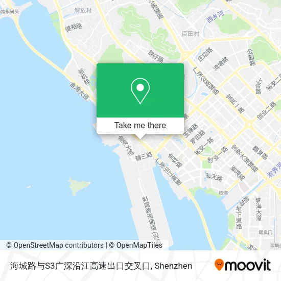 海城路与S3广深沿江高速出口交叉口 map