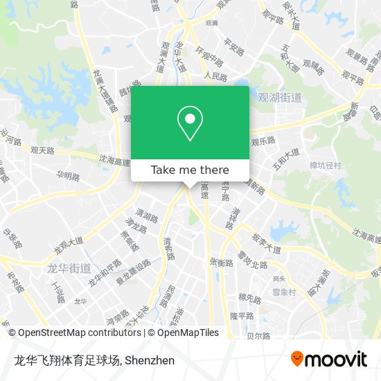 龙华飞翔体育足球场 map