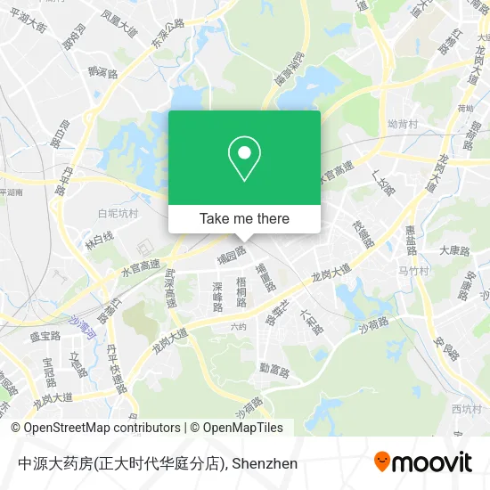 中源大药房(正大时代华庭分店) map