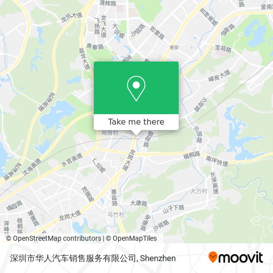 深圳市华人汽车销售服务有限公司 map