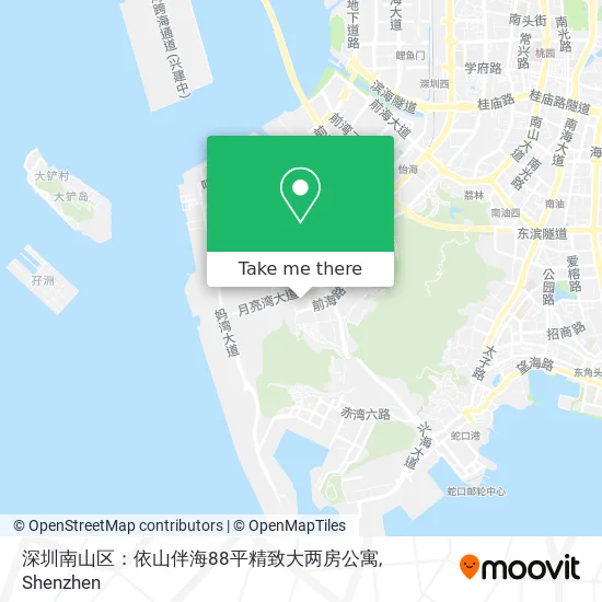 深圳南山区：依山伴海88平精致大两房公寓 map