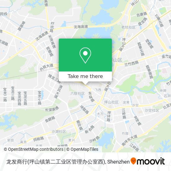 龙发商行(坪山镇第二工业区管理办公室西) map