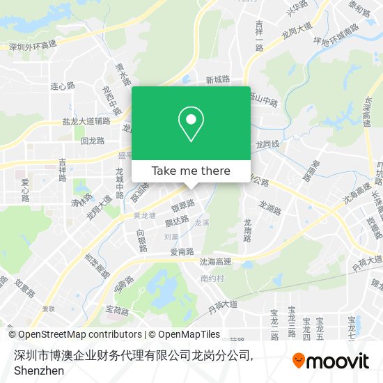 深圳市博澳企业财务代理有限公司龙岗分公司 map