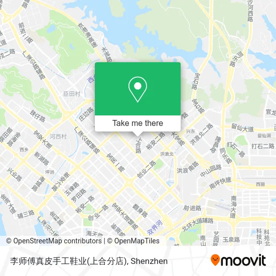 李师傅真皮手工鞋业(上合分店) map