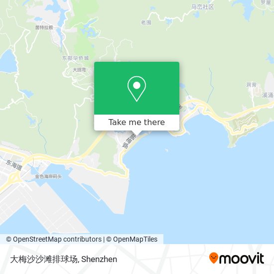 大梅沙沙滩排球场 map