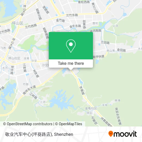 敬业汽车中心(坪葵路店) map