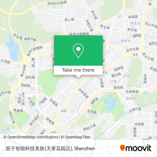 面子智能科技美肤(天誉花园店) map