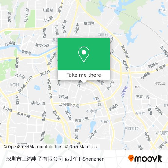 深圳市三鸿电子有限公司-西北门 map