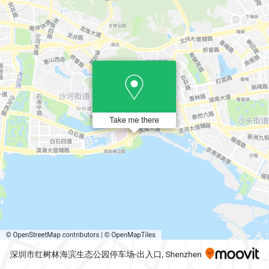 深圳市红树林海滨生态公园停车场-出入口 map
