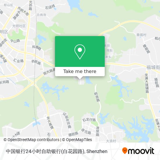 中国银行24小时自助银行(白花园路) map