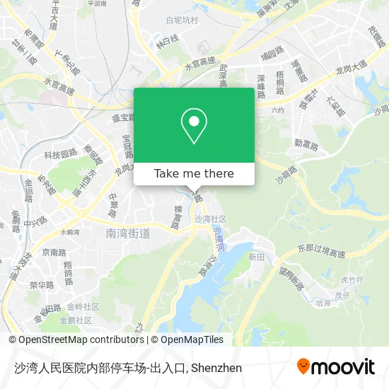 沙湾人民医院内部停车场-出入口 map