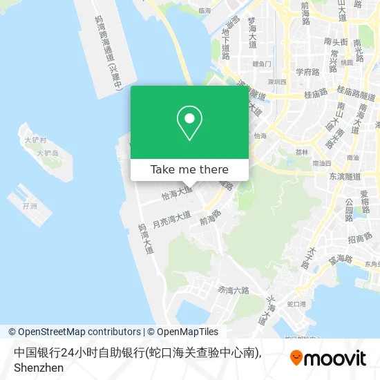 中国银行24小时自助银行(蛇口海关查验中心南) map