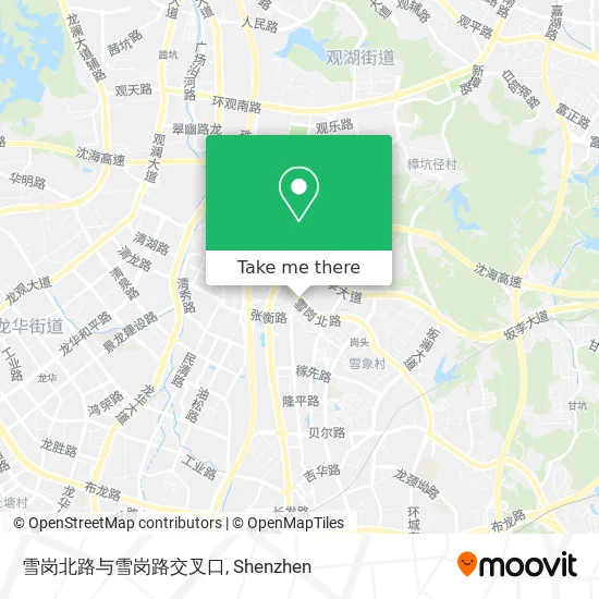 雪岗北路与雪岗路交叉口 map