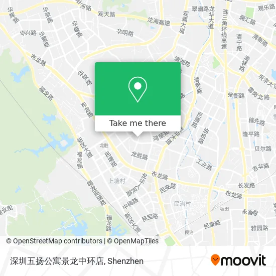深圳五扬公寓景龙中环店 map