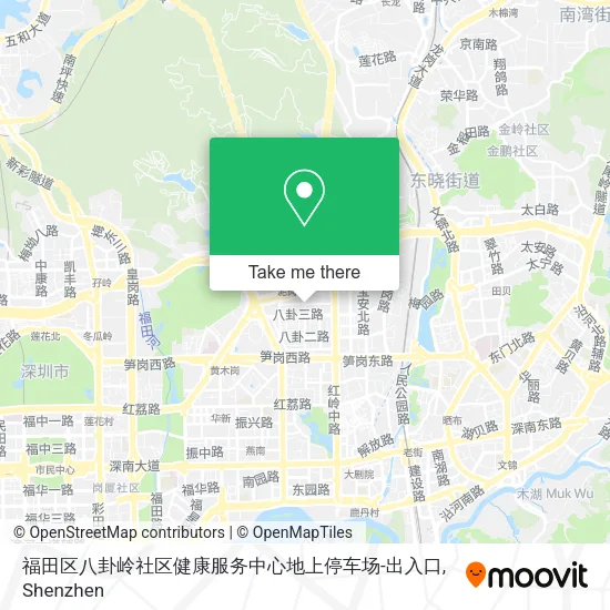 福田区八卦岭社区健康服务中心地上停车场-出入口 map