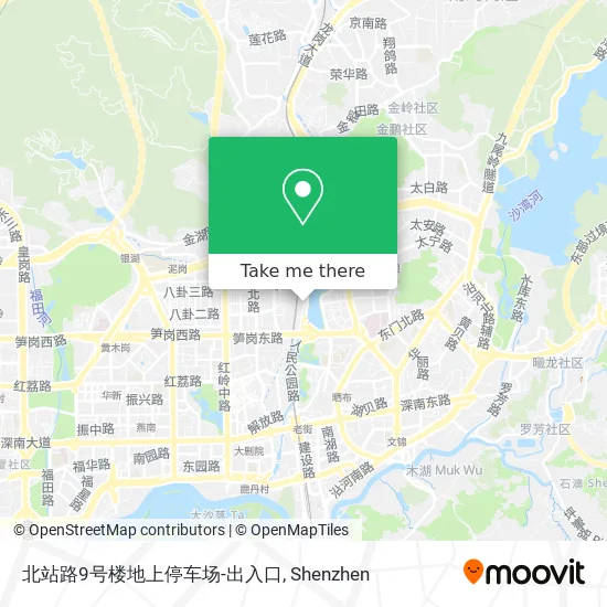 北站路9号楼地上停车场-出入口 map