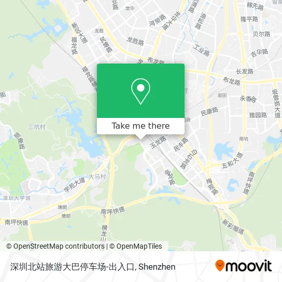 深圳北站旅游大巴停车场-出入口 map