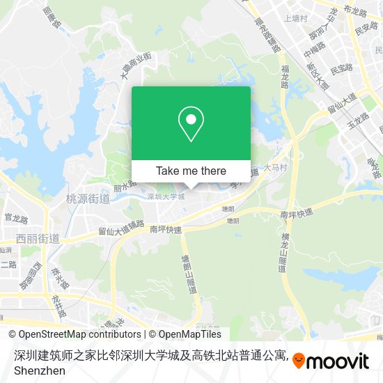深圳建筑师之家比邻深圳大学城及高铁北站普通公寓 map