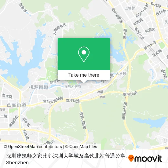 深圳建筑师之家比邻深圳大学城及高铁北站普通公寓 map