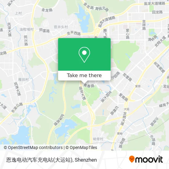 恩逸电动汽车充电站(大运站) map