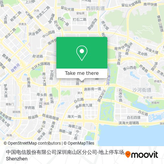 中国电信股份有限公司深圳南山区分公司-地上停车场 map
