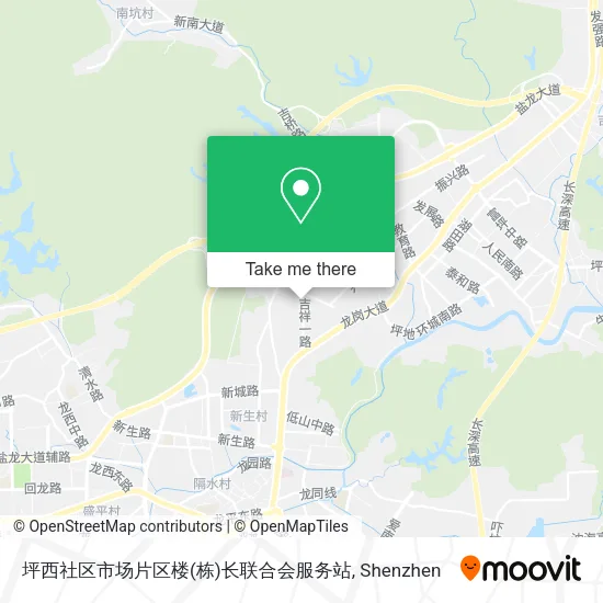 坪西社区市场片区楼(栋)长联合会服务站 map