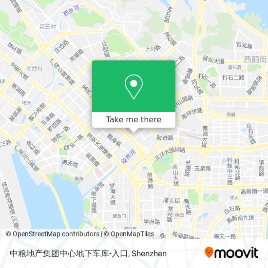 中粮地产集团中心地下车库-入口 map