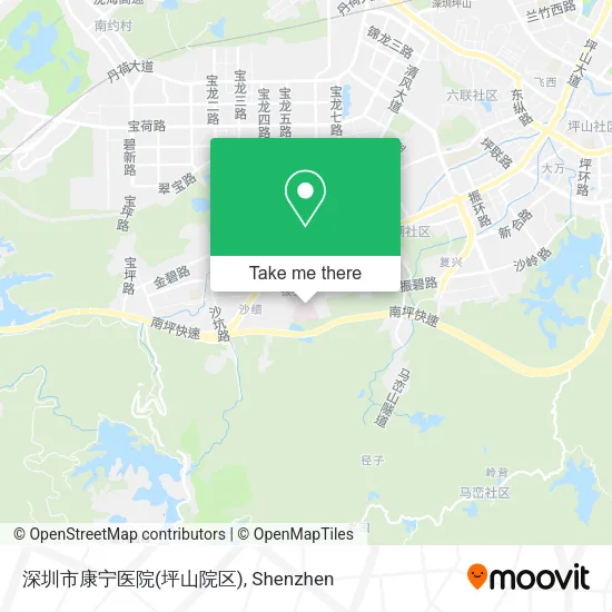 深圳市康宁医院(坪山院区) map
