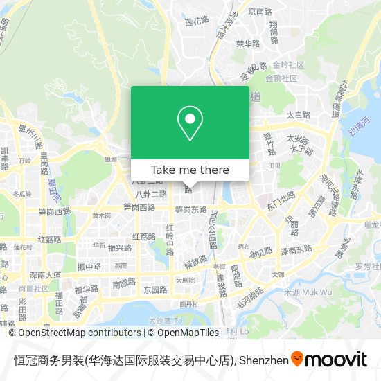 恒冠商务男装(华海达国际服装交易中心店) map