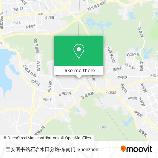 宝安图书馆石岩水田分馆-东南门 map