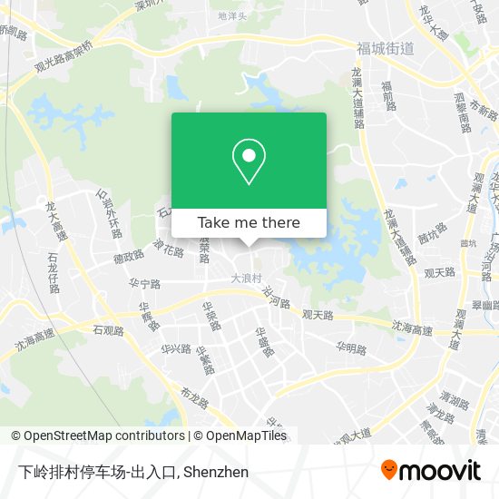 下岭排村停车场-出入口 map