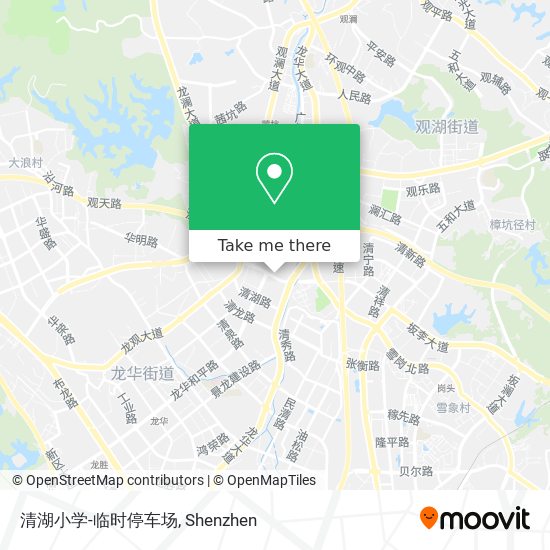 清湖小学-临时停车场 map