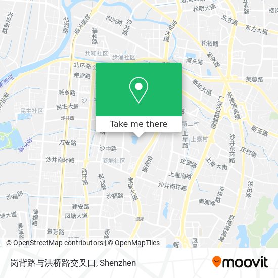 岗背路与洪桥路交叉口 map