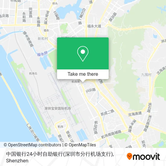 中国银行24小时自助银行(深圳市分行机场支行) map