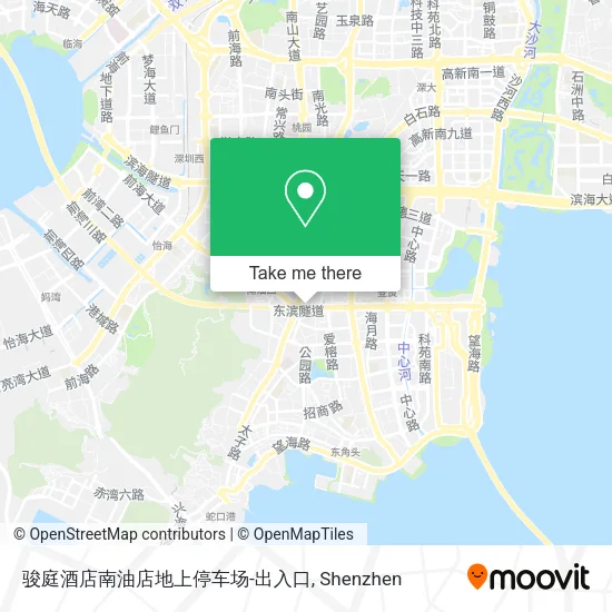 骏庭酒店南油店地上停车场-出入口 map